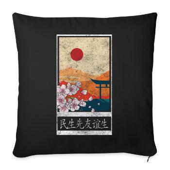 Cherry Blossoms Flowers Gardener - Sofa pillowcase 17,3'' x 17,3'' (45 x 45 cm) - black - Front