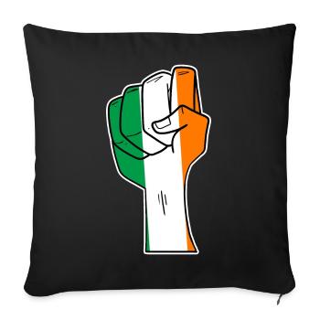 Ireland - Sofa pillowcase 17,3'' x 17,3'' (45 x 45 cm) - black - Front