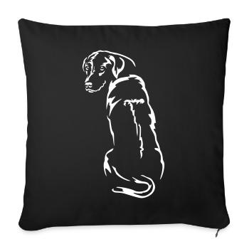 Rhodesian Ridgeback « Black Edition » - Housse de coussin décorative 45 x 45 cm - noir - Devant
