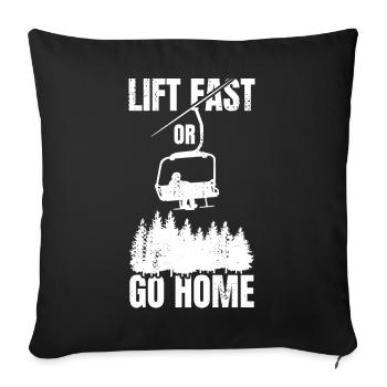 Soulevez rapidement ou rentrez chez vous - Housse de coussin décorative 45 x 45 cm - noir - Devant