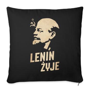 Lenin is alive - Sofa pillowcase 17,3'' x 17,3'' (45 x 45 cm) - black - Front
