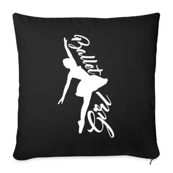 Ballet Girl - Sofa pillowcase 17,3'' x 17,3'' (45 x 45 cm) - black - Front
