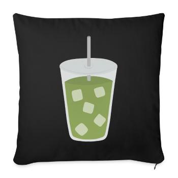 Iced Matcha Latte Beverage - Sofa pillowcase 17,3'' x 17,3'' (45 x 45 cm) - black - Front