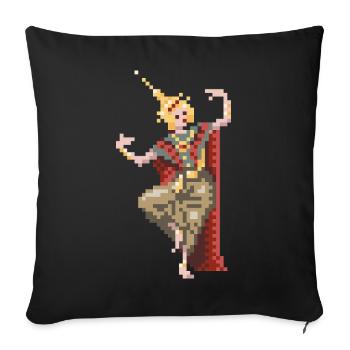 Danseuse thaïlandaise 8bit - Housse de coussin décorative 45 x 45 cm - noir - Devant