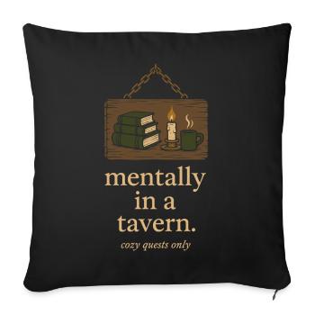 Booktok Fantasy Bookish Humour Cadeau pour - Housse de coussin décorative 45 x 45 cm - noir - Devant