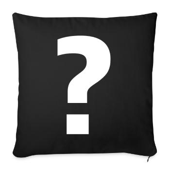 Question mark | stylish curiosity - Sofa pillowcase 17,3'' x 17,3'' (45 x 45 cm) - black - Front