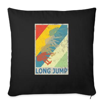 Retro Vintage Style Long Jump Wide Jump - Sofa pillowcase 17,3'' x 17,3'' (45 x 45 cm) - black - Front