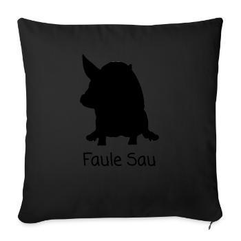 Lazy pig - Sofa pillowcase 17,3'' x 17,3'' (45 x 45 cm) - black - Front