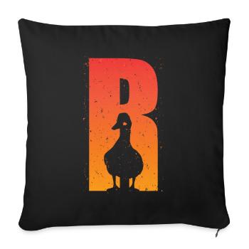 Rente Rentner Lustiges Geschenk - Sofakissenbezug 45 x 45 cm - Schwarz - Vorne