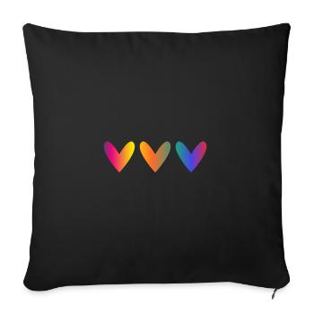 VALENTINE'S DAY. Bachelorette party. I LOVE YOU. I LOVE YOU. LOVE - Sofa pillowcase 17,3'' x 17,3'' (45 x 45 cm) - black - Front