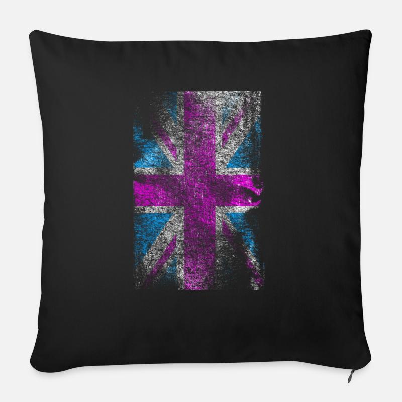 Union Jack - Sofa pillowcase 17,3'' x 17,3'' (45 x 45 cm) - black