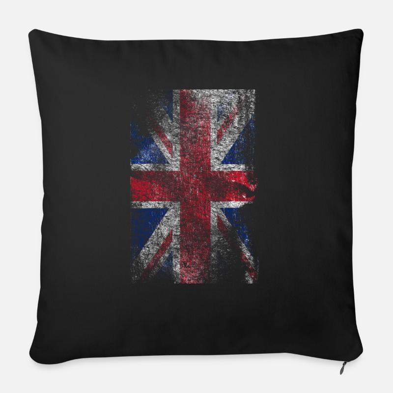 union jack - used look - Sofakissenbezug 45 x 45 cm - Schwarz