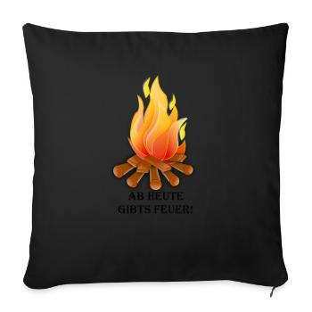 Fire - Sofa pillowcase 17,3'' x 17,3'' (45 x 45 cm) - black - Front