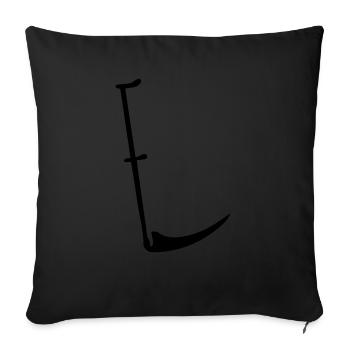 fake gardening tools - Sofa pillowcase 17,3'' x 17,3'' (45 x 45 cm) - black - Front