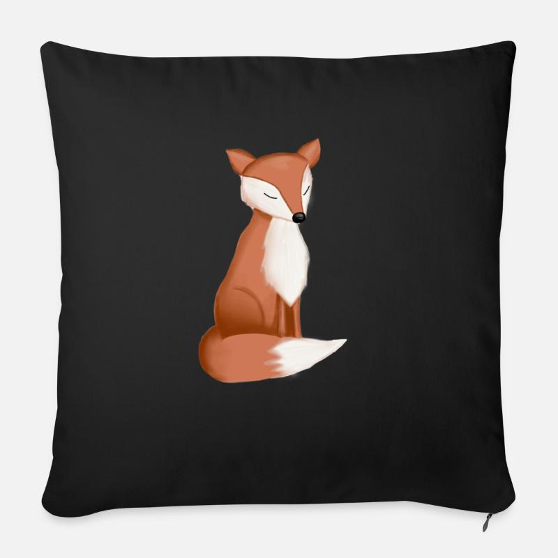 Fuchs - Sofakissenbezug 45 x 45 cm - Schwarz