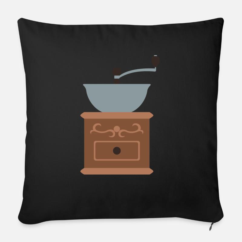 Kaffeemühle - Sofakissenbezug 45 x 45 cm - Schwarz