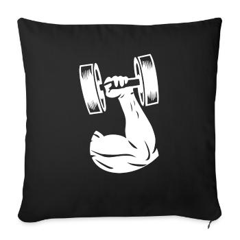 Gym Sport Kraftsport - Sofa pillowcase 17,3'' x 17,3'' (45 x 45 cm) - black - Front