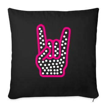 Rock and Roll Rock Music - Sofakissenbezug 45 x 45 cm - Schwarz - Vorne