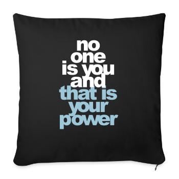 Personne n’est comme vous ! - Housse de coussin décorative 45 x 45 cm - noir - Devant