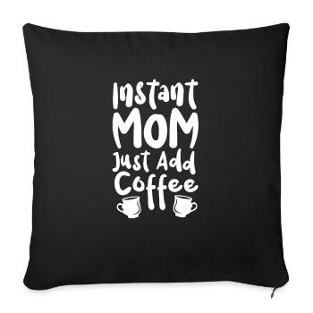 Maman cool | Cadeaux pour les mères | Dictons de maman - Housse de coussin décorative 45 x 45 cm - noir - Devant