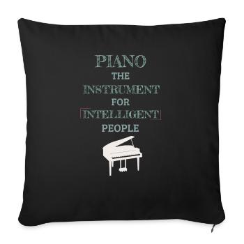 Instrument de piano pour les personnes intelligentes Retro Mint - Housse de coussin décorative 45 x 45 cm - noir - Devant