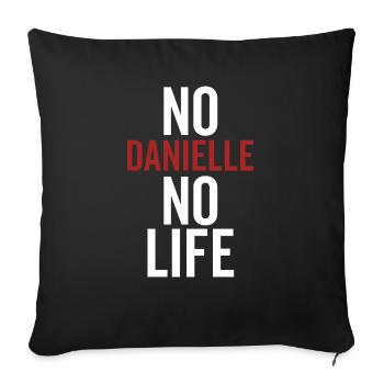 Pas de Danielle Pas de vie - Housse de coussin décorative 45 x 45 cm - noir - Devant