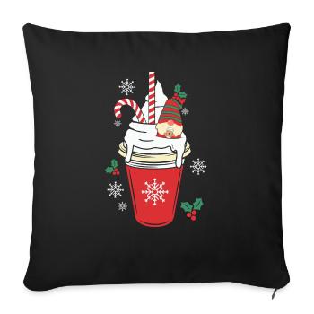 Cadeaux de Noël Noël - Housse de coussin décorative 45 x 45 cm - noir - Devant