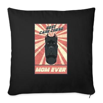 Meilleure maman Cane Corso Ever I Cane Corso Lover - Housse de coussin décorative 45 x 45 cm - noir - Devant