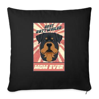 Best Rottweiler Mom Ever I Rottweiler Lover - Sofa pillowcase 17,3'' x 17,3'' (45 x 45 cm) - black - Front