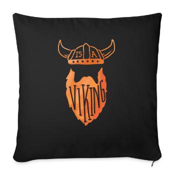 Wikinger Nordische Götter Valhalla Krieger Baby - Sofakissenbezug 45 x 45 cm - Schwarz - Vorne
