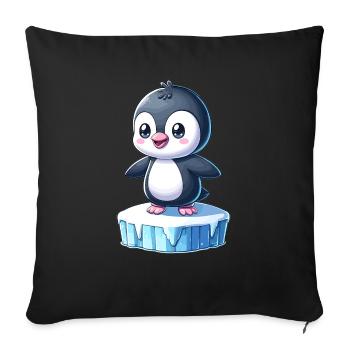 Pinguin - Sofakissenbezug 45 x 45 cm - Schwarz - Vorne