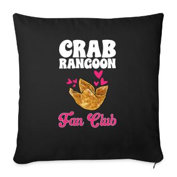 Krabben Rangoon Crab Rangoon - Sofa pillowcase 17,3'' x 17,3'' (45 x 45 cm) - black - Front