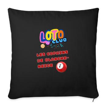 LOTO - BINGO - 7 - LES COPAINS DE BLANCHE-NEIGE - Housse de coussin décorative 45 x 45 cm - noir - Devant