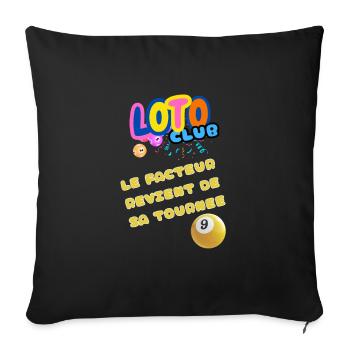 LOTO - BINGO - 9 - LE FACTEUR REVIENT DE TOURNEE - Housse de coussin décorative 45 x 45 cm - noir - Devant
