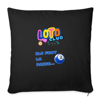 LOTO - BINGO - 2 - ILS FONT LA PAIRE - Housse de coussin décorative 45 x 45 cm - noir - Devant