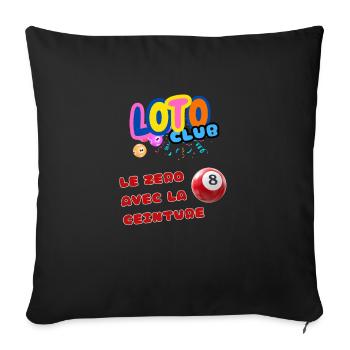 LOTO - BINGO - 8 - LE ZERO AVEC LA CEINTURE - Housse de coussin décorative 45 x 45 cm - noir - Devant