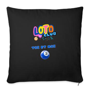 LOTO - BINGO - 2 - TOI ET MOI - Housse de coussin décorative 45 x 45 cm - noir - Devant