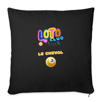 LOTO - BINGO - 3 - LE CHEVAL DE TROIE - Housse de coussin décorative 45 x 45 cm - noir - Devant