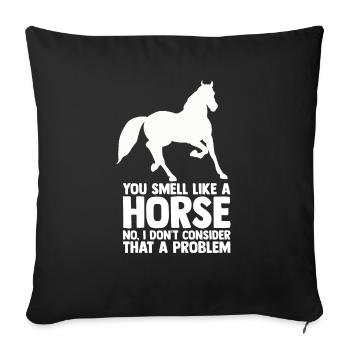 Horse Lover Horse Riding Equestrian - Sofa pillowcase 17,3'' x 17,3'' (45 x 45 cm) - black - Front
