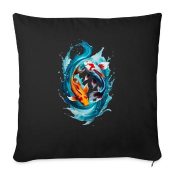 Pisces - Sofa pillowcase 17,3'' x 17,3'' (45 x 45 cm) - black - Front