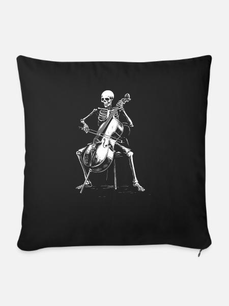 Cello des Todes - Sofakissenbezug 45 x 45 cm - Schwarz
