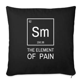 Sm l’élément de la douleur | Élément Sm de la douleur - Housse de coussin décorative 45 x 45 cm - noir - Devant