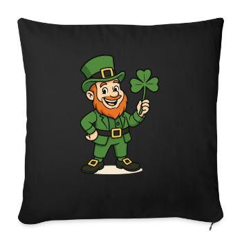 Lutin Shamrock - Housse de coussin décorative 45 x 45 cm - noir - Devant