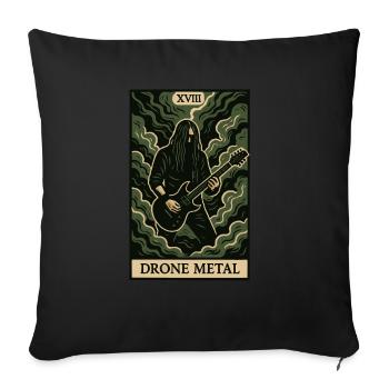 Drone Metal (Card XVIII) - Sofa pillowcase 17,3'' x 17,3'' (45 x 45 cm) - black - Front