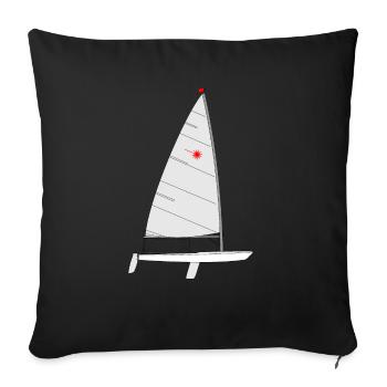Laser crack - Sofa pillowcase 17,3'' x 17,3'' (45 x 45 cm) - black - Front
