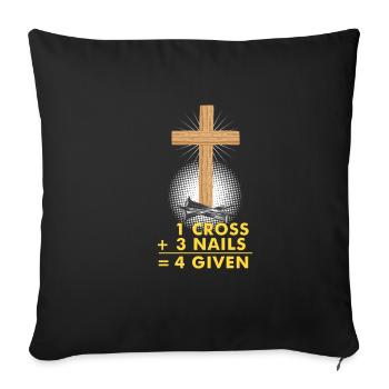 Witziges Religion Jesus Vergebung Christ Geschenk - Sofakissenbezug 45 x 45 cm - Schwarz - Vorne