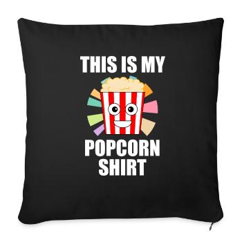 Popcorn Designs Citation drôle Popcorn Chef - Housse de coussin décorative 45 x 45 cm - noir - Devant