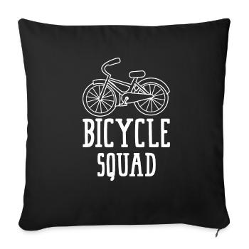 Bicycle Squad Nature Cycliste amateur - Housse de coussin décorative 45 x 45 cm - noir - Devant