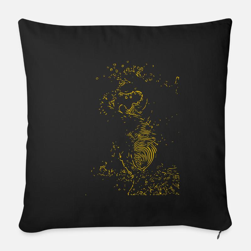 Abstraktes Design - Sofakissenbezug 45 x 45 cm - Schwarz