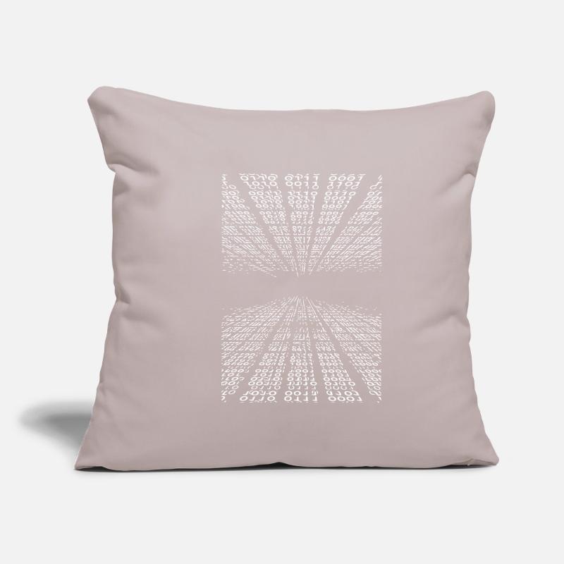 Code binaire horizontal Housse de coussin décorative 45 x 45 cm
